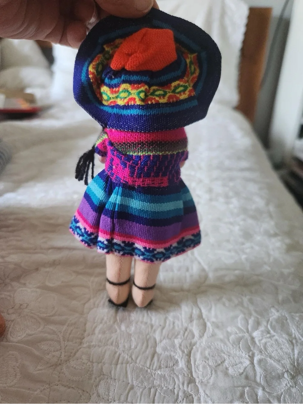 Handmade in Mexico 🇲🇽 Multicolor Plush Doll for Kids - Pink & Blue